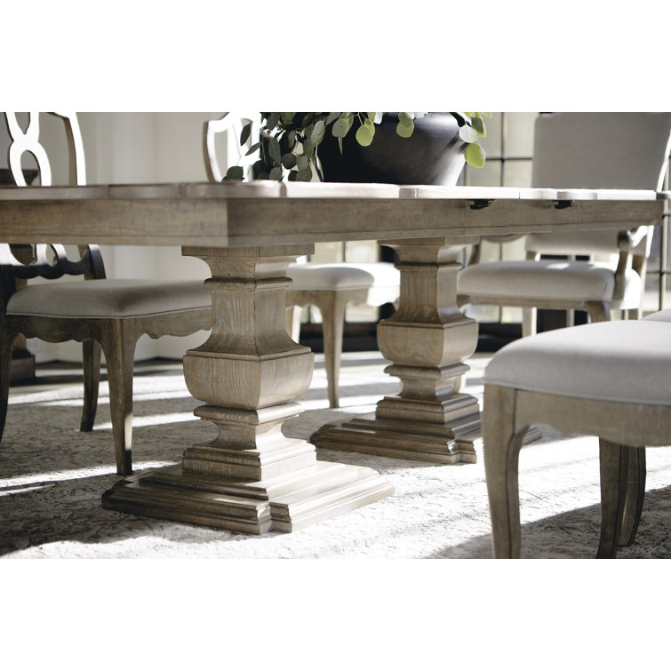 Reclaimed Pine Extendable Rectangular Dining Table in Rustic Brown