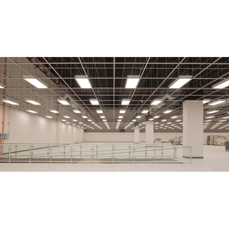 Modern Industrial Aluminum LED Ceiling Light - White, 6500 Lumen