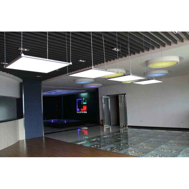 Modern Industrial Aluminum LED Ceiling Light - White, 6500 Lumen