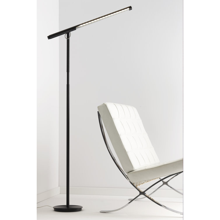 Edison Adjustable Silver LED Task Floor Lamp