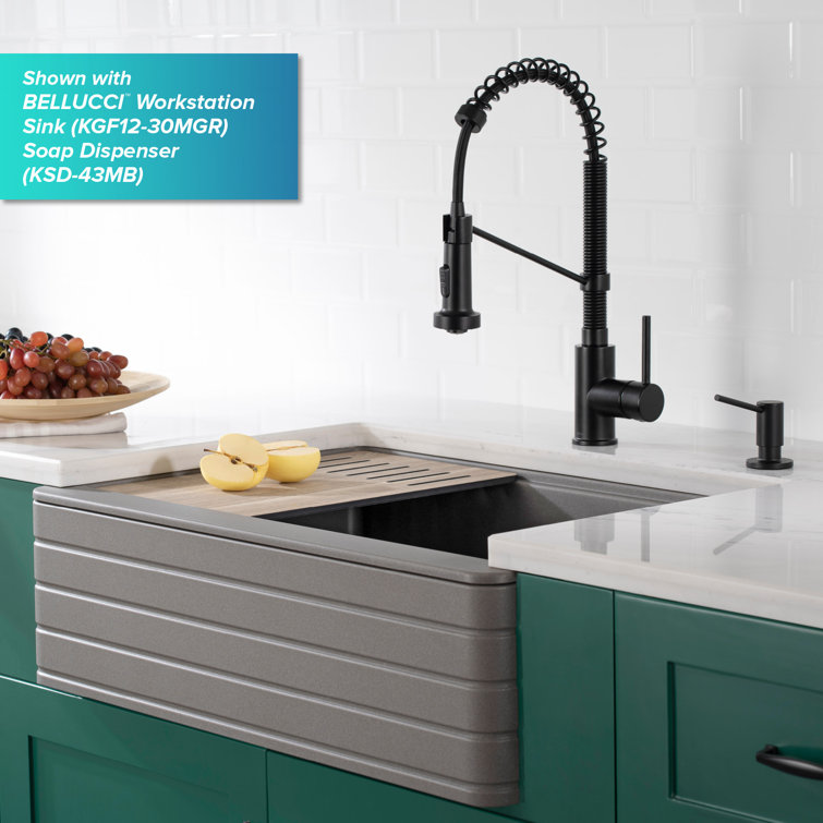 Chrome Commercial Style Pull-Down Kitchen Faucet with Drinking Water Dispenser