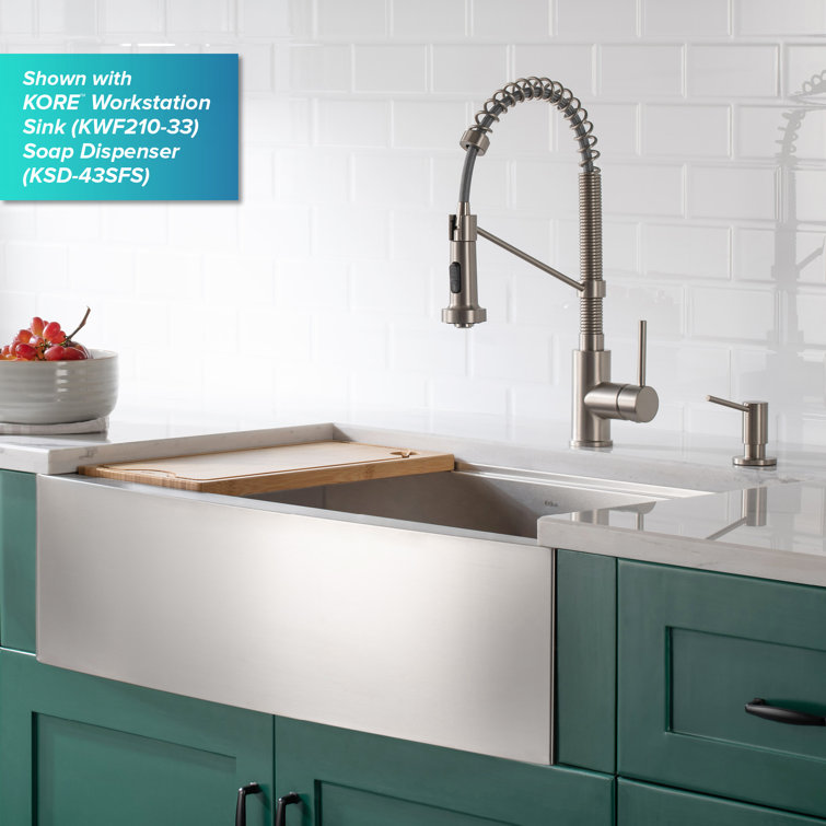 Chrome Commercial Style Pull-Down Kitchen Faucet with Drinking Water Dispenser