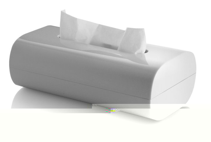 White PMMA Modern Rectangular Tissue Box
