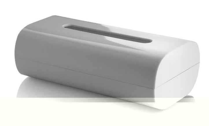 White PMMA Modern Rectangular Tissue Box
