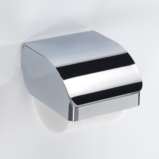 Chrome Stainless Steel Wall Mounted Toilet Paper Holder with Cover