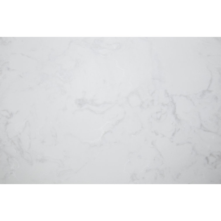 Pearl White and Gold Metal Bar Cabinet with Carrara Marble Top