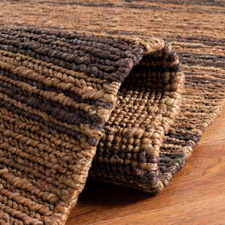 Woodland Stripe Hand-Knotted Jute and Cotton 8' x 10' Rug