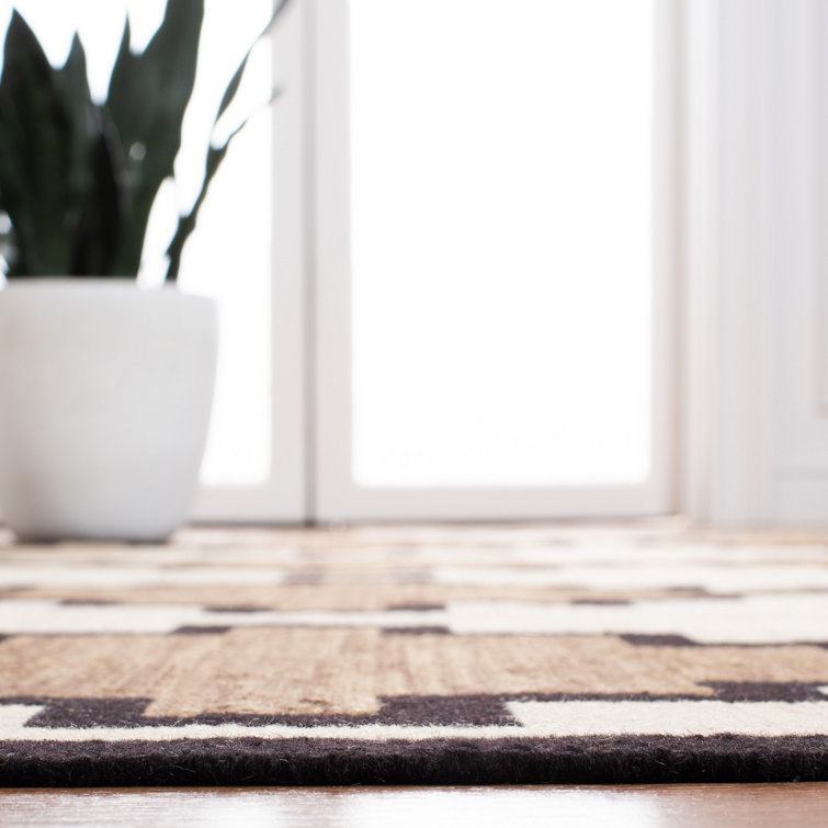 Maverick 9' x 12' Earth-Toned Wool Cotton Area Rug
