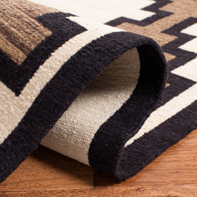 Maverick 9' x 12' Earth-Toned Wool Cotton Area Rug