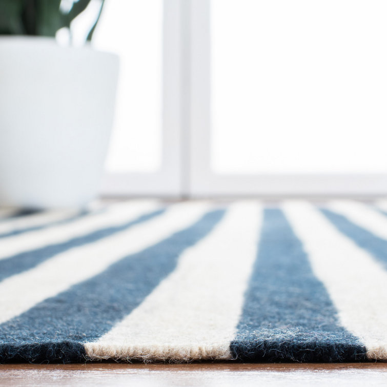 Cinder Stripe Hand-Woven Wool 9' x 12' Area Rug