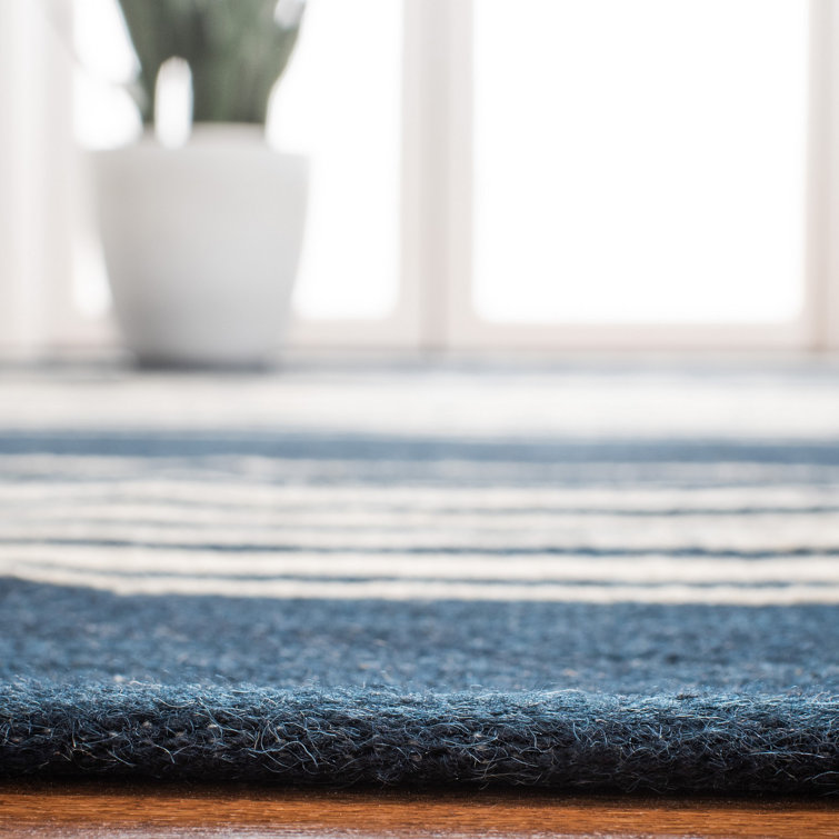Cinder Stripe Handwoven Wool Indoor Accent Rug