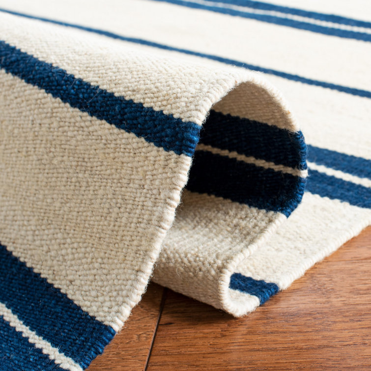 Pacific Stripe Hand-Woven Wool Flatweave 4' x 6' Rug