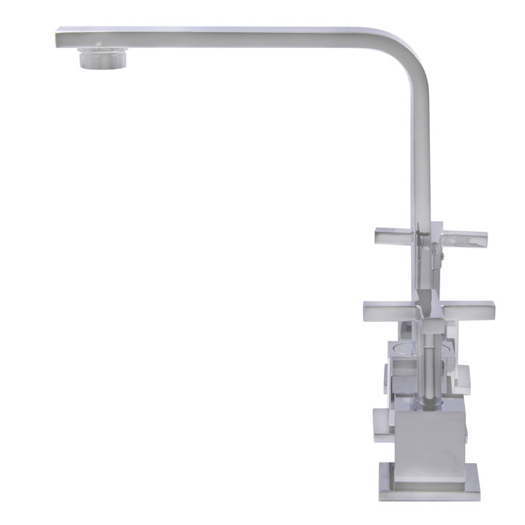 Chrome Modern Widespread 2-Handle Bathroom Faucet