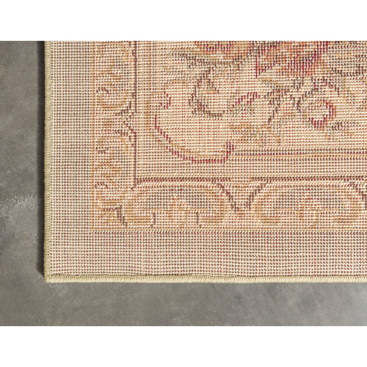 Aracelia Multicolor Synthetic Floral Rectangle Rug