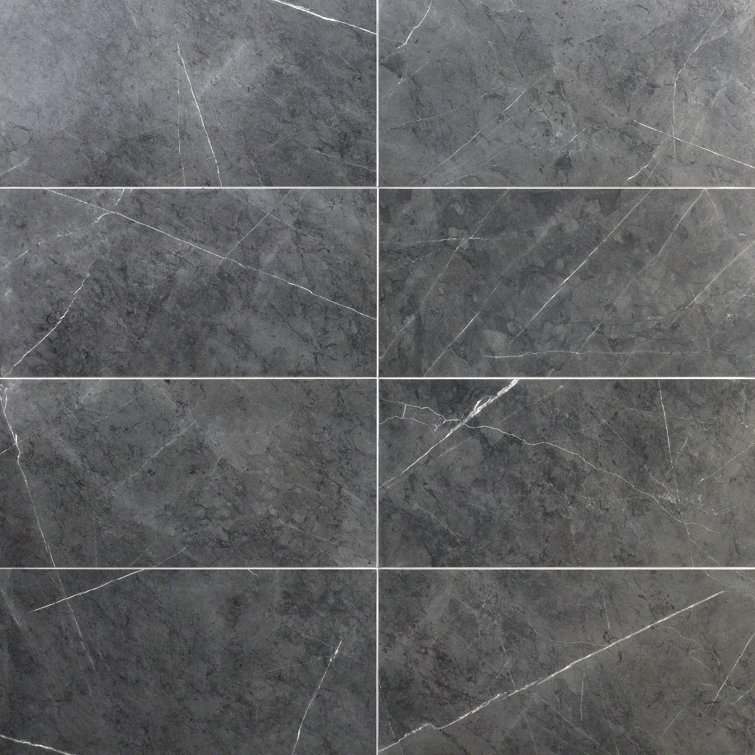 Grace Matte Dark Gray Porcelain Rectangular Tile 12" x 24"