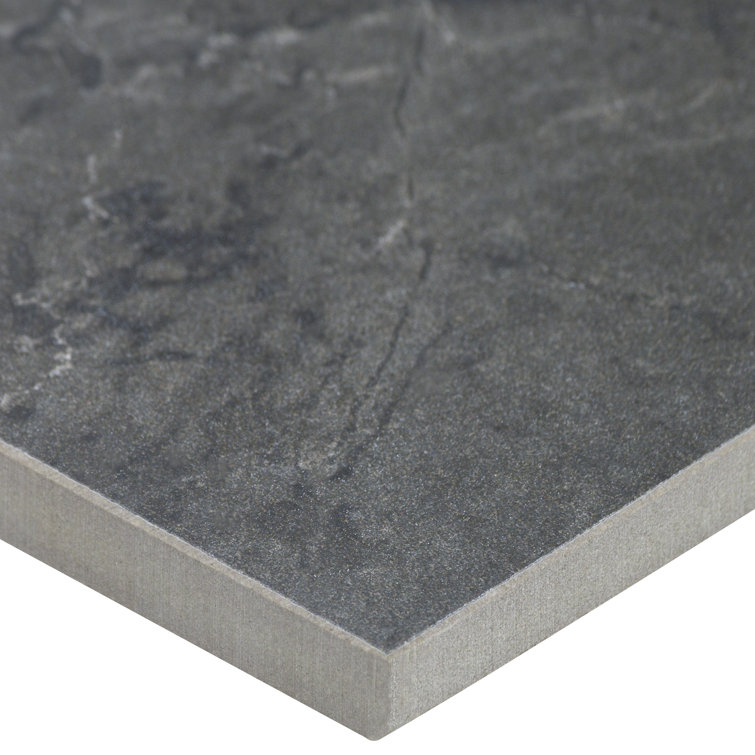 Grace Dark Gray Polished Large Format Porcelain Tile