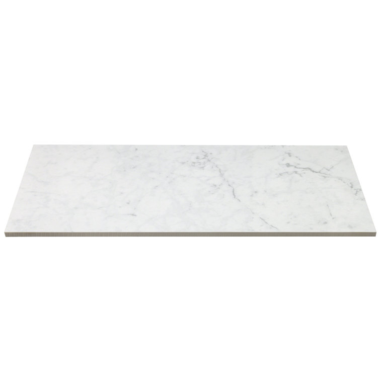 Large Format White Porcelain Marble Look Floor and Wall Tile