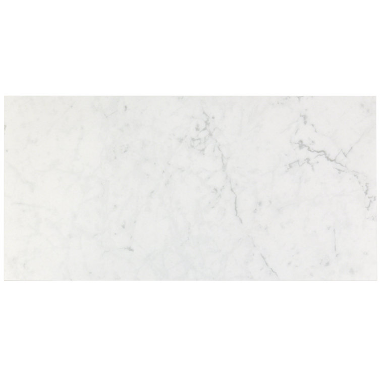 Large Format White Porcelain Marble Look Floor and Wall Tile
