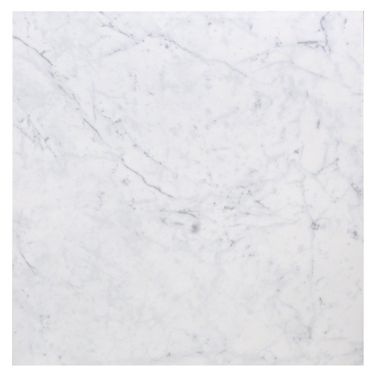 Bianco 24" x 24" Polished Porcelain Marble Look Tile