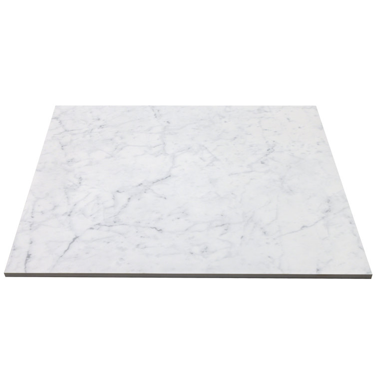 Bianco 24" x 24" Polished Porcelain Marble Look Tile