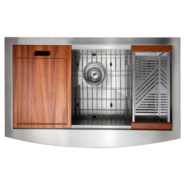 ZLINE 33" Stainless Steel Farmhouse Apron Single Bowl Kitchen Sink