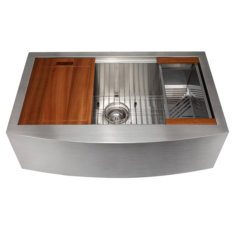 ZLINE 33" Stainless Steel Farmhouse Apron Single Bowl Kitchen Sink