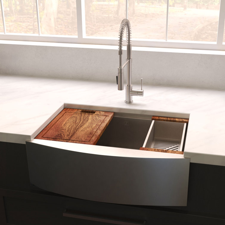 ZLINE 33" Stainless Steel Farmhouse Apron Single Bowl Kitchen Sink