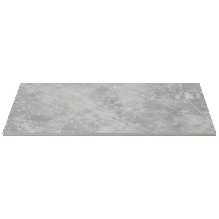 Grace 12" x 24" Matte Gray Porcelain Marble Look Tile