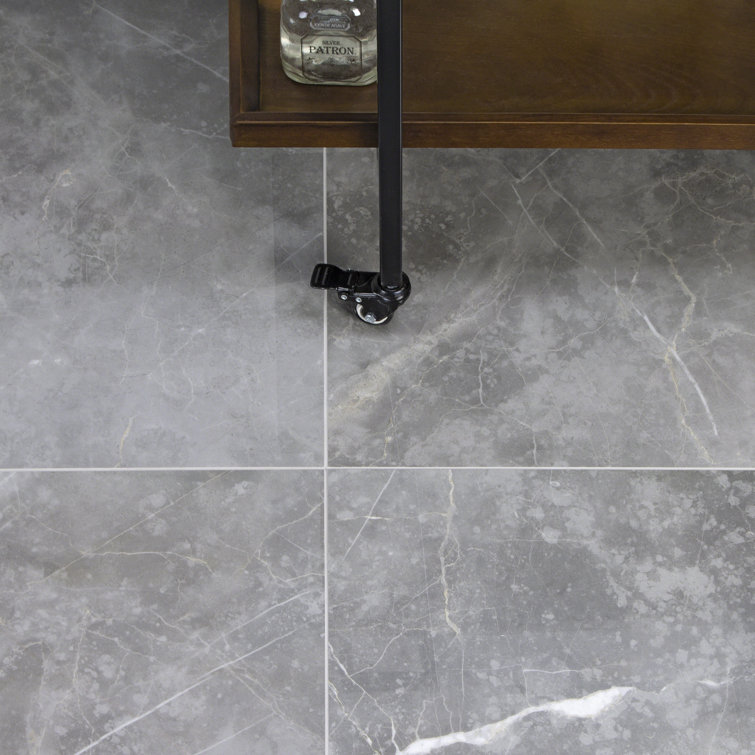Marmo Gray 24" x 24" Porcelain Marble Look Floor and Wall Tile