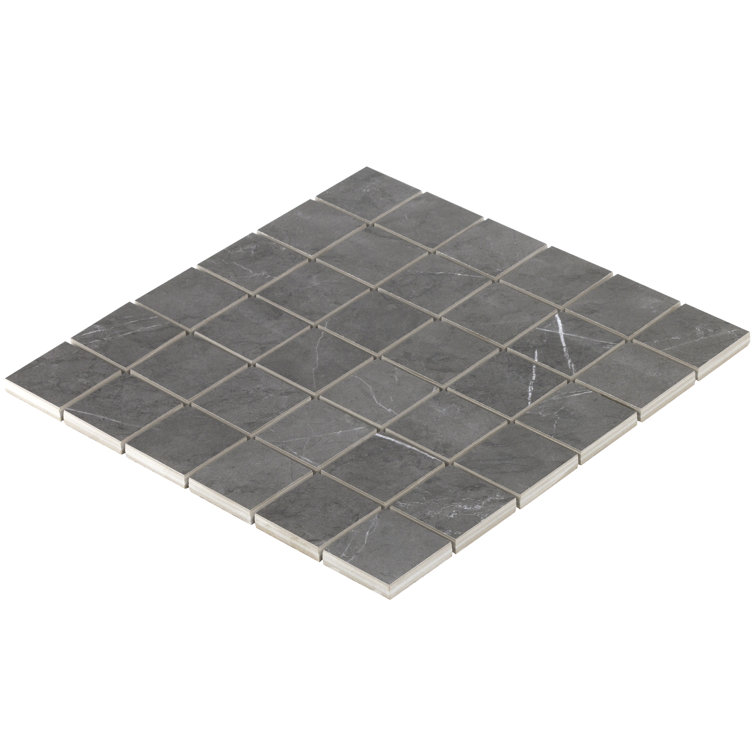 Grace Dark Gray Matte Porcelain Mosaic Tile