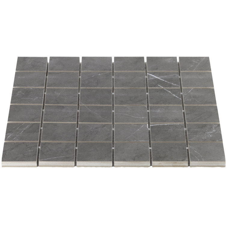 Grace Dark Gray Matte Porcelain Mosaic Tile