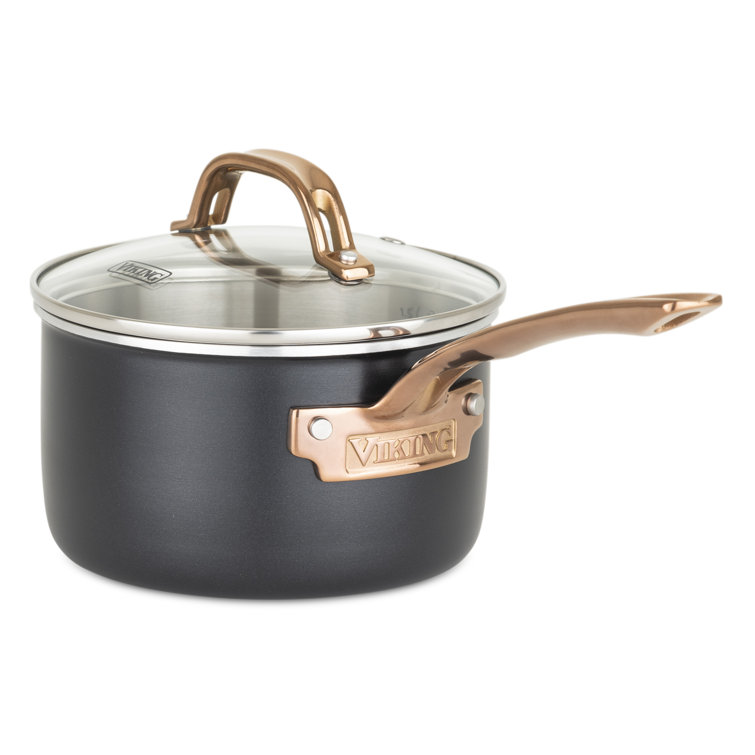 Viking 11-Piece Matte Black and Copper Cookware Set