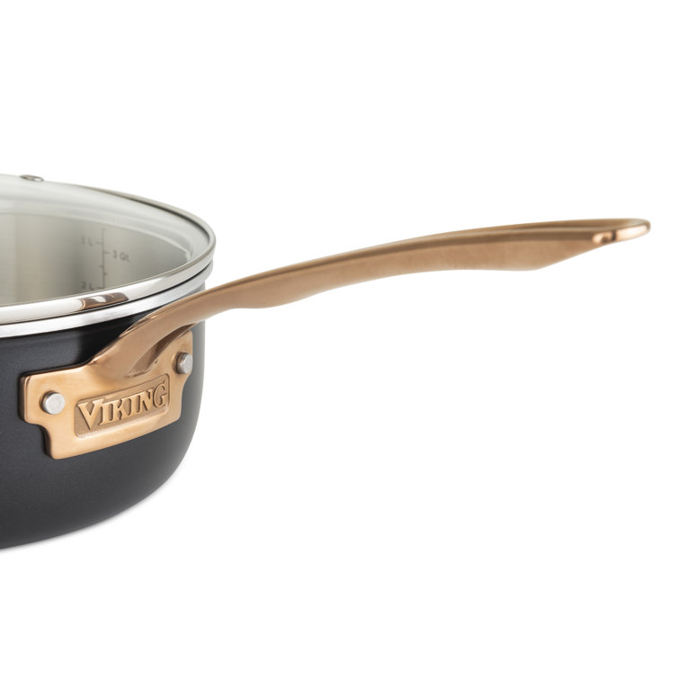 Viking 11-Piece Matte Black and Copper Cookware Set