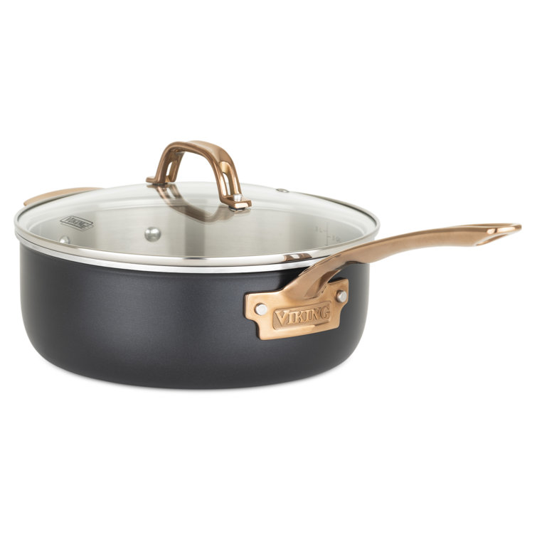 Viking 11-Piece Matte Black and Copper Cookware Set