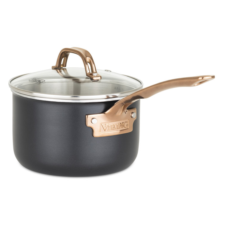 Viking 11-Piece Matte Black and Copper Cookware Set
