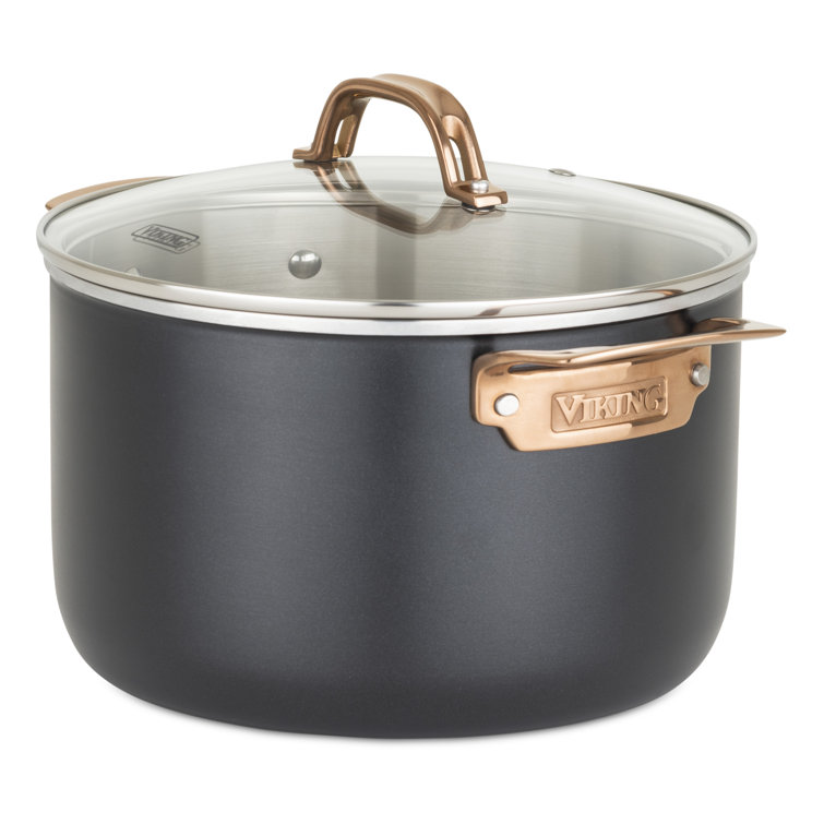 Viking 11-Piece Matte Black and Copper Cookware Set