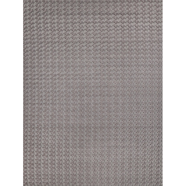Handmade Dark Taupe Wool Geometric Rectangular Area Rug