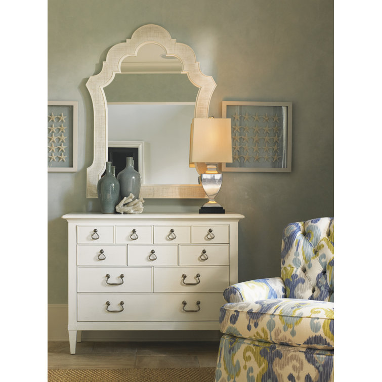 Ivory Key 48'' White Transitional 8-Drawer Media Dresser
