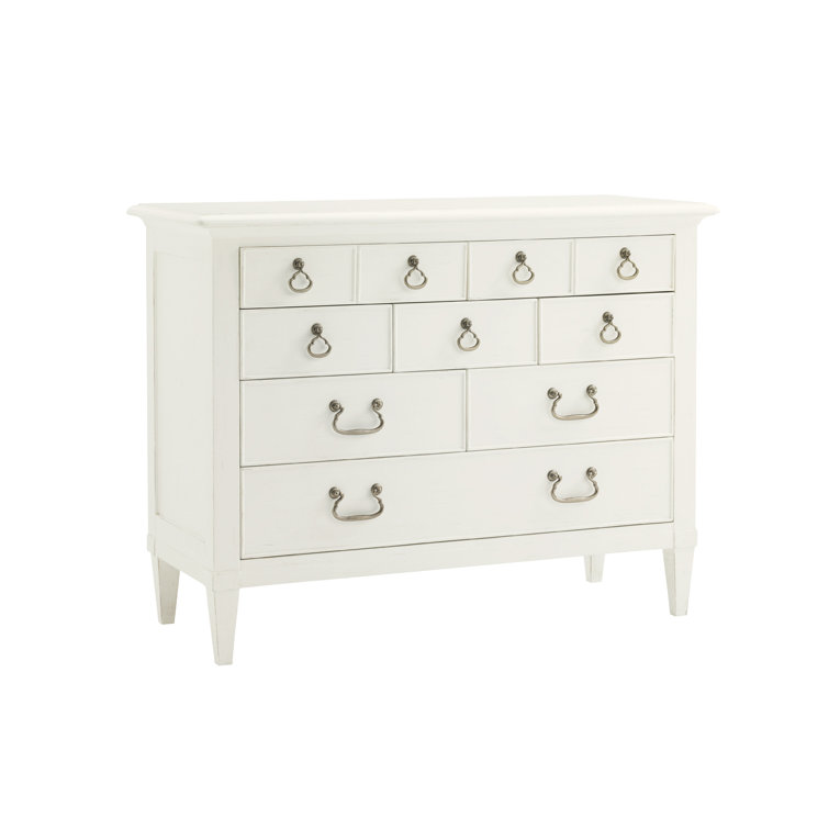 Ivory Key 48'' White Transitional 8-Drawer Media Dresser