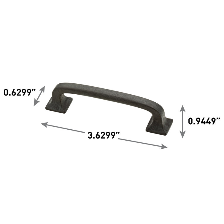 Soft Iron 4" Bar Pull Handles with Mounting Hardware