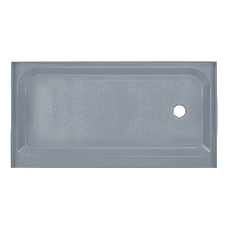 Voltaire 60" x 32" Gray Acrylic Shower Base with Right-Hand Drain