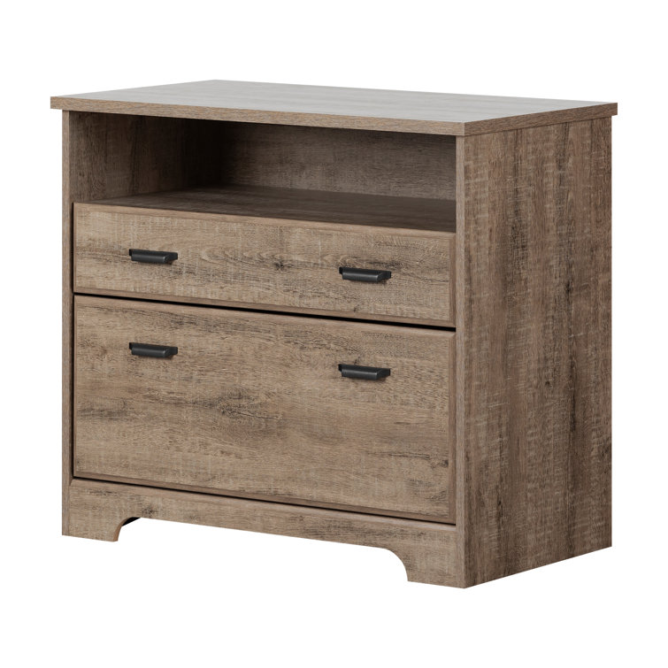 Weathered Oak 33.75'' Wide 2-Drawer Legal File Cabinet