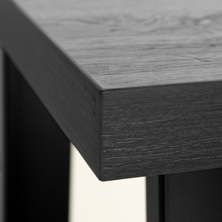 Gray Oak L-Shaped Computer Desk with Power Outlet and Filing Cabinet