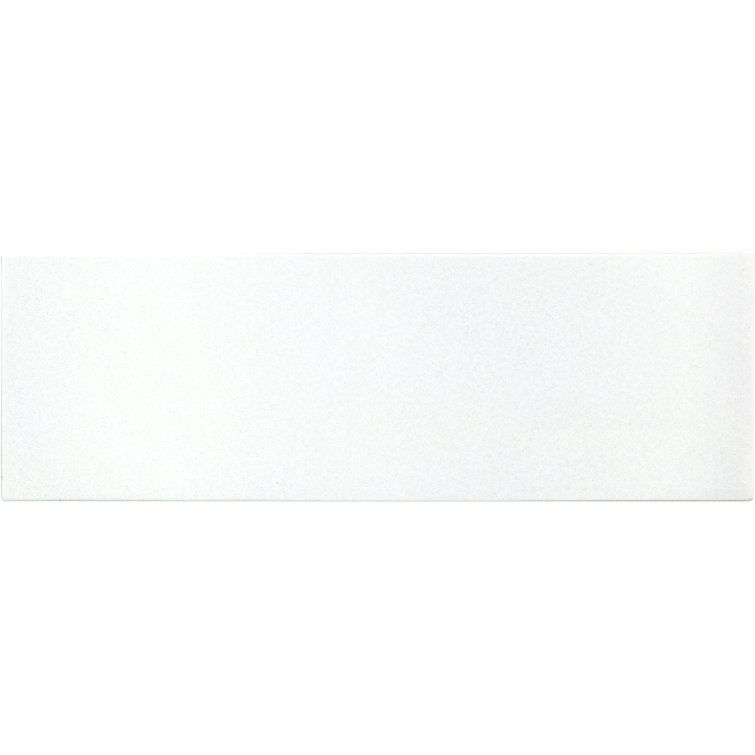 Lucid 6" x 18" White Polished Marble Look Tile