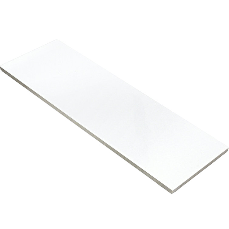 Lucid 6" x 18" White Polished Marble Look Tile