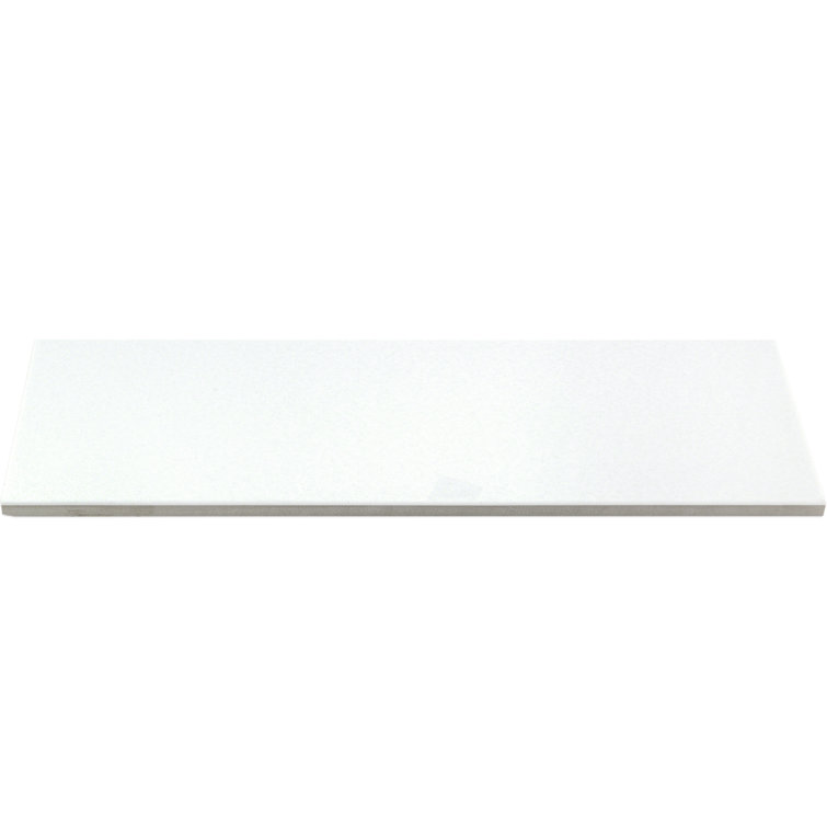 Lucid 6" x 18" White Polished Marble Look Tile