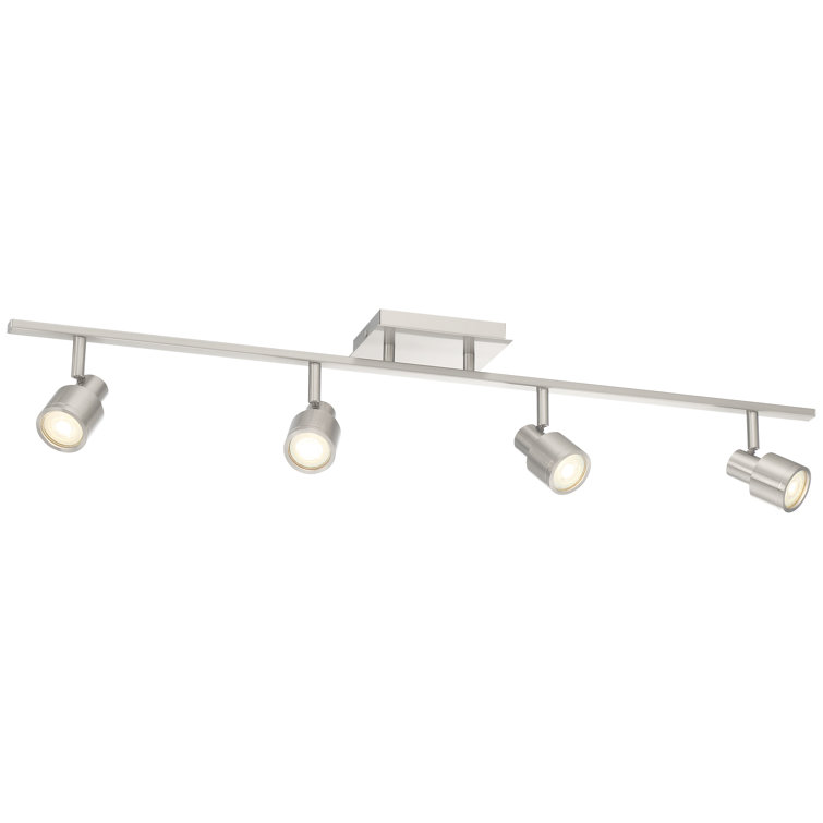 Lincoln Brushed Steel 4-Light Adjustable LED Track