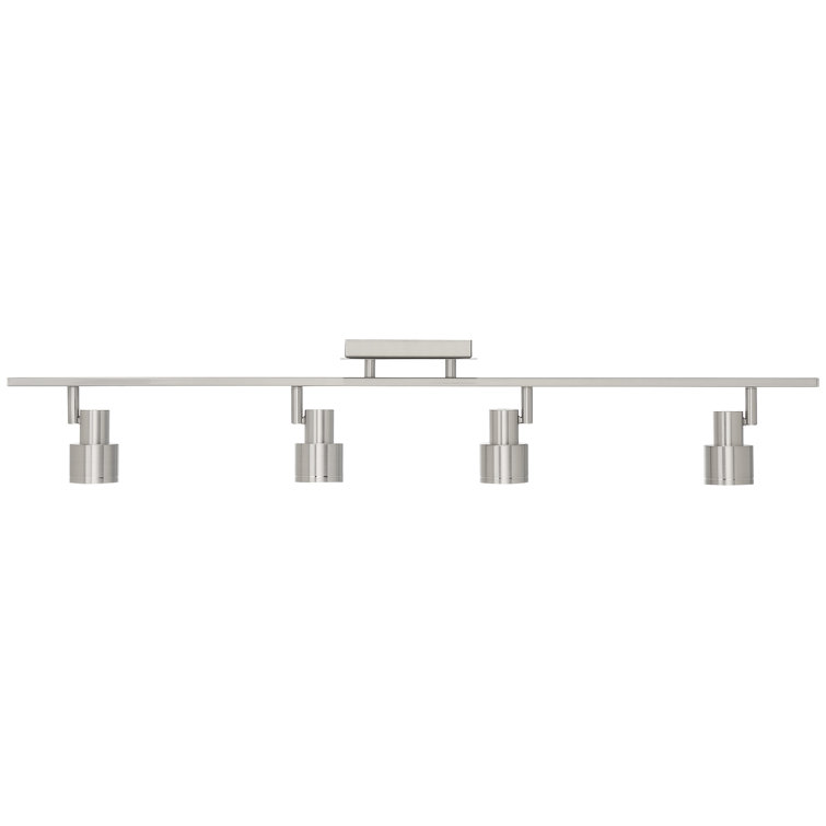 Lincoln Brushed Steel 4-Light Adjustable LED Track