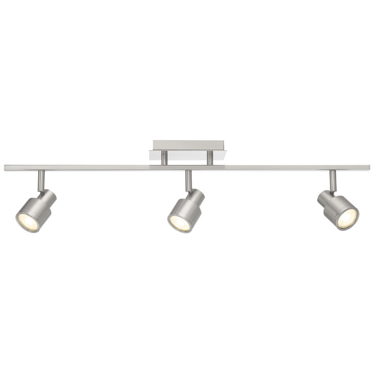 Lincoln Brushed Steel 3-Light LED Track Fixture