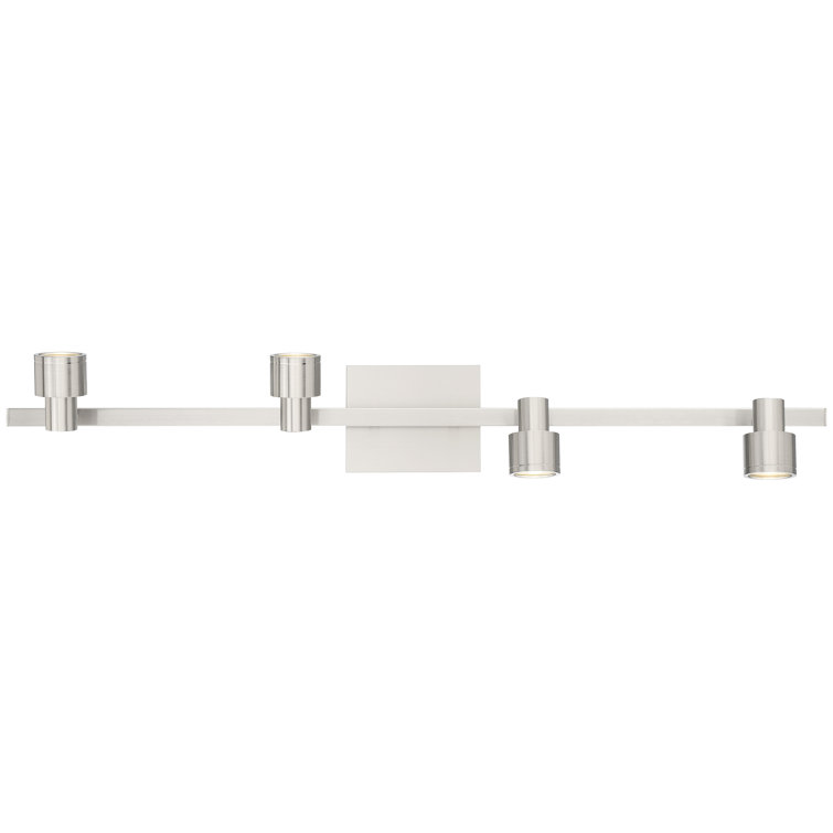 Lincoln Brushed Steel 4-Light Adjustable LED Track
